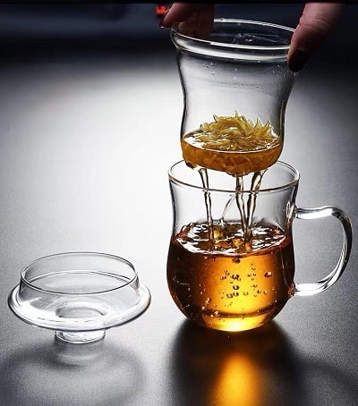 borosilicate glass tea cup